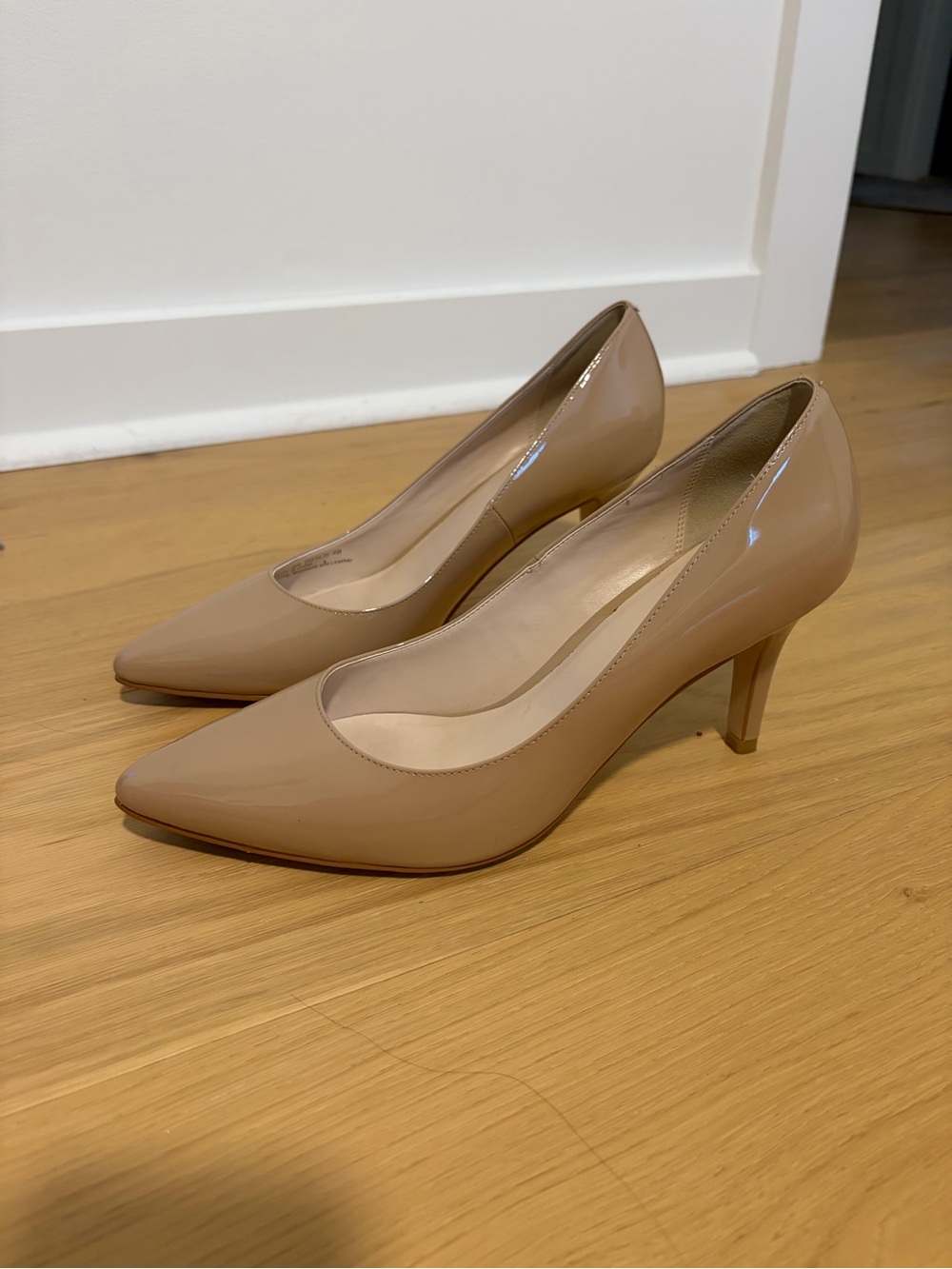 Cole Haan Patent Nude Pointed-Toe Pumps